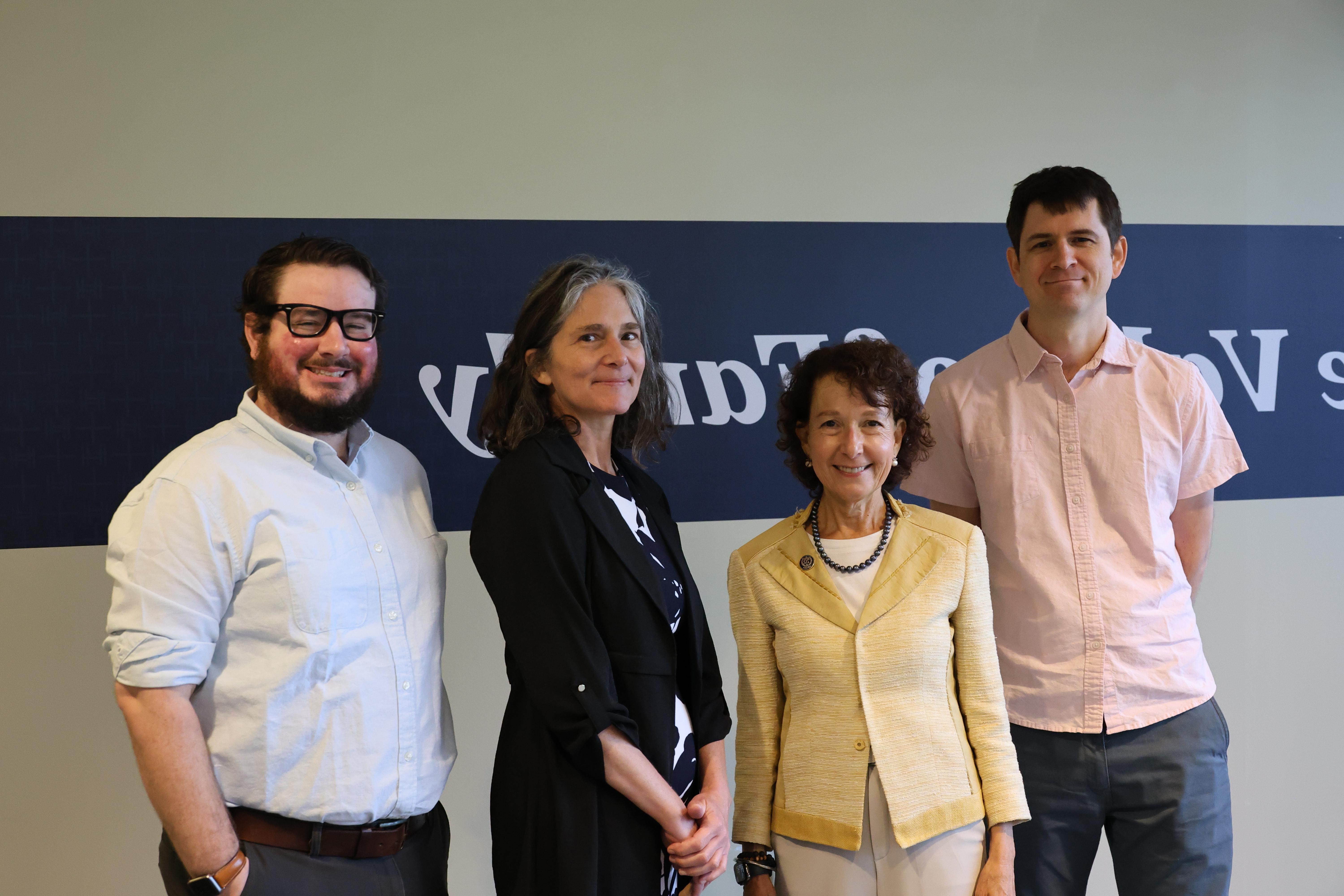 William Worden, Ph.D., assistant professor of mathematics, Dr. Anne Prisco, president, Holy Family University, Janet R. McNellis, Ph.D., professor of Education, and Edward A. Waddell, Ph.D., assistant professor, Biology.